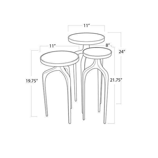 Mixer Tables Set Line Drawing